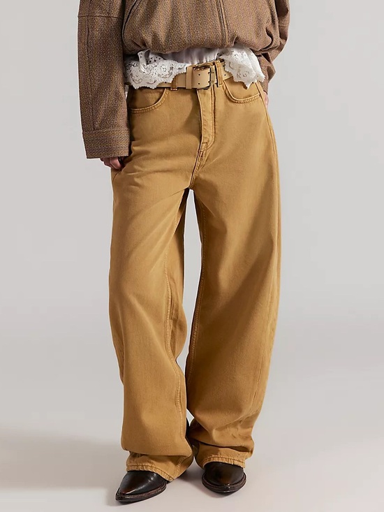 We The Free Denim - NWT FREE PEOPLE WE THE FREE Truro Baggy Puddle Jeans | Warm Rust $148 CURRENT